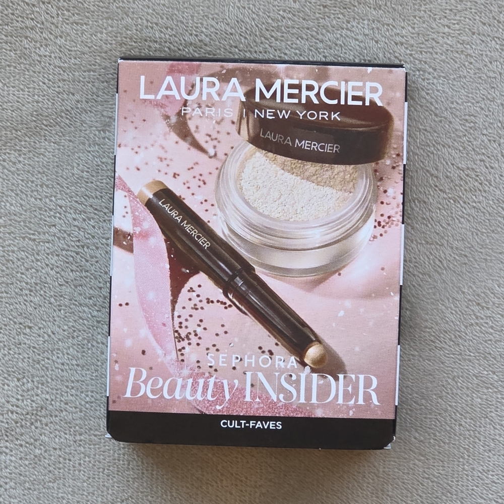 LAURA MERCIER Translucent Loose Setting Powder & Caviar Stick Eye Color